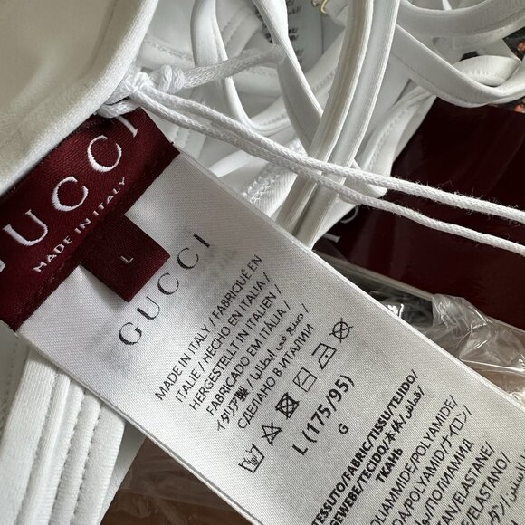 NWT GUCCI Sparkling Swimwear Swimsuit Jersey Bikini Set SZ L 100% Authentic - Picture 9 of 11